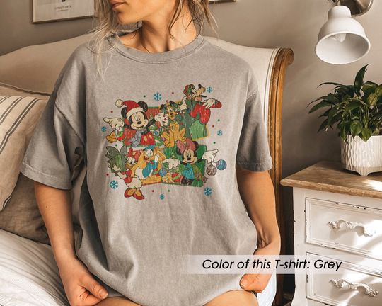 Retro Disney Christmas Shirt, Mickey And Friends Christmas Shirt