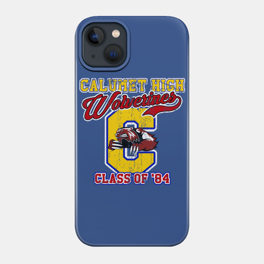 Calumet High Wolverines Class of 84, distressed & faded - Red Dawn - Phone Case