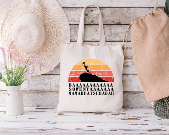 Lion King Songs Tote Bag, Animal Kingdom Tote Bag, Disney Simba Bag