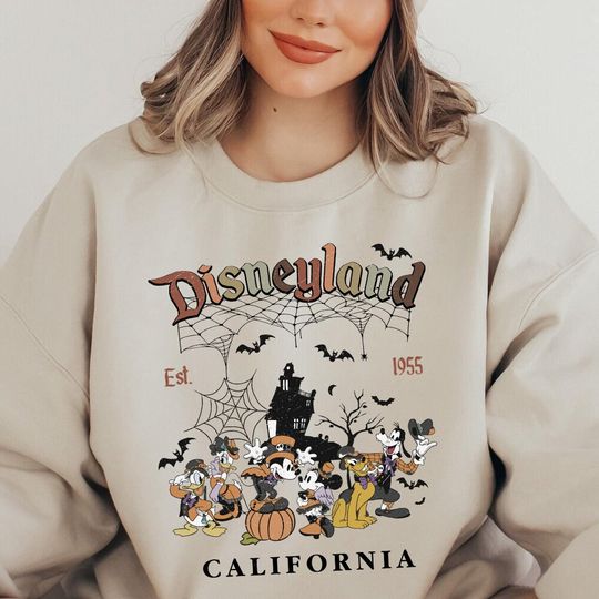 Vintage Disneyland Halloween, Disney Halloween Sweatshirt