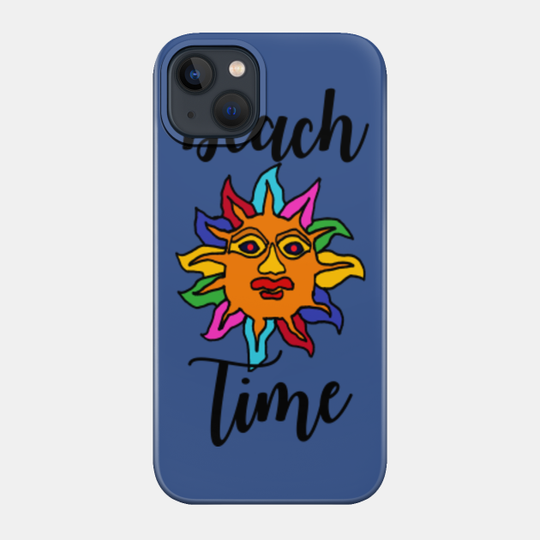Fun Beach Time Aztec Sun Beach Cartoon - Beach - Phone Case