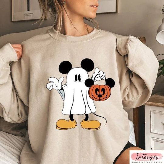 Mickey Ghost Disney Halloween Sweatshirt
