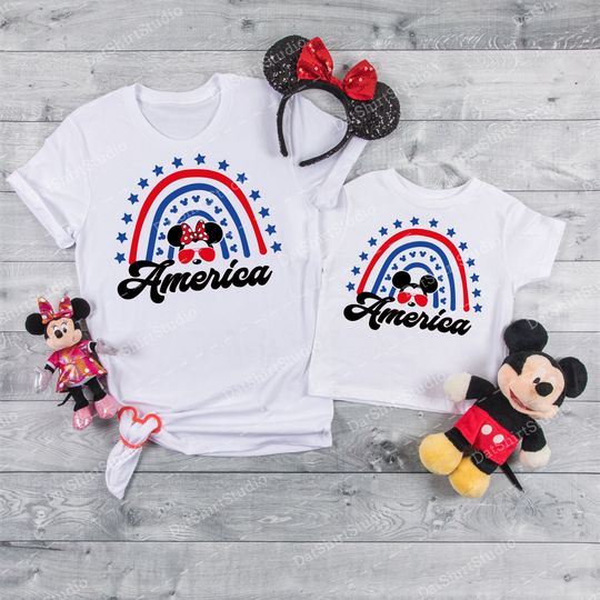 Disney 4th of July Shirt, Disney Patriotic Shirt, Disney America, Disney Minnie Mickey Shirt