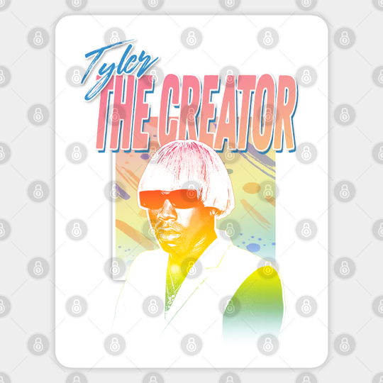 Tyler The Creator 90s Styled Aesthetic Design - Tyler The Creator - Sticker