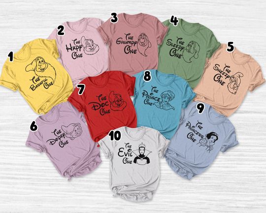 Seven Dwarfs Shirts, Seven Dwarfs, Disney Group Shirts, Snow White, Disney Family Shirts