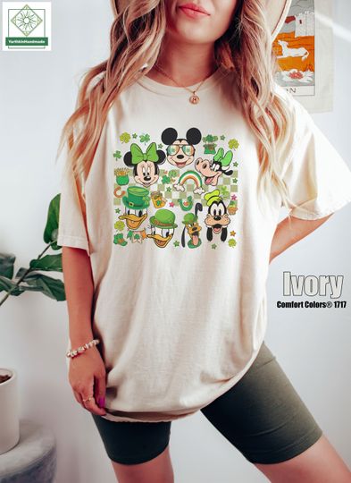 Discover Retro Mickey & Friends St Patricks Day Shirt, Disney Lucky Shirt