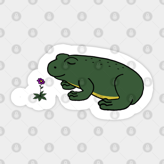 Peaceful Frog - Frog - Sticker