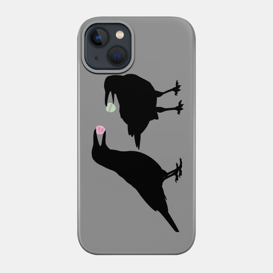 Valentine Candy Heart Crows - Birds - Phone Case