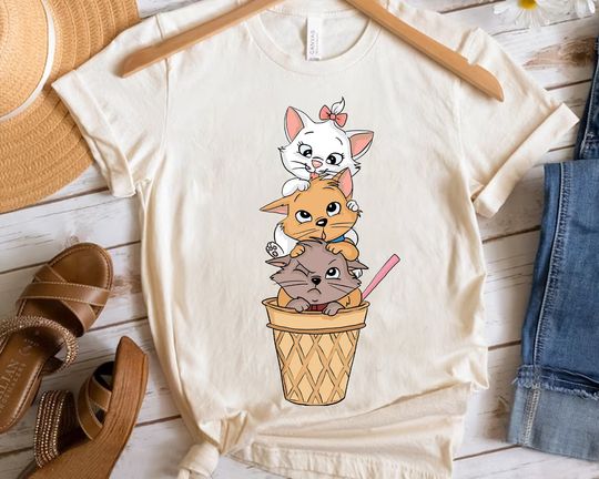 Cute Disney The Aristocats Marie Toulouse Berlioz Shirt, WDW Magic Kingdom Holiday T-shirt