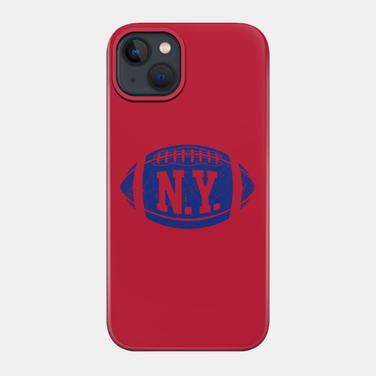 NY Retro Football - Red - Ny Giants - Phone Case