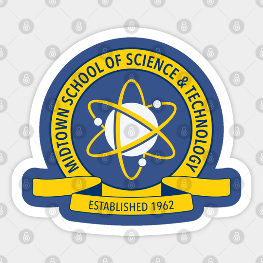 Midtown School of Science and Technology Logo - Spider Man - Sticker