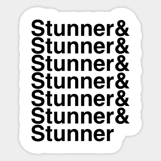 Stunner Helvetica List - Stone Cold Steve Austin - Sticker