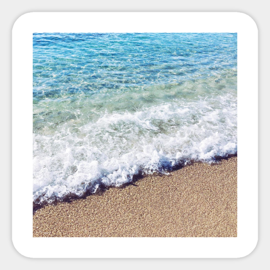 Crashing Waves at the Shore - Beach - Sticker