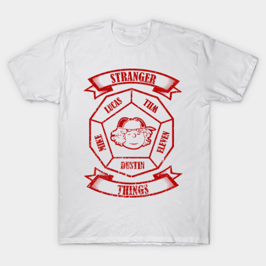 STRANGER THINGS: DUSTIN PEANUTS (WHITE) GRUNGE STYLE - Stranger Things - T-Shirt