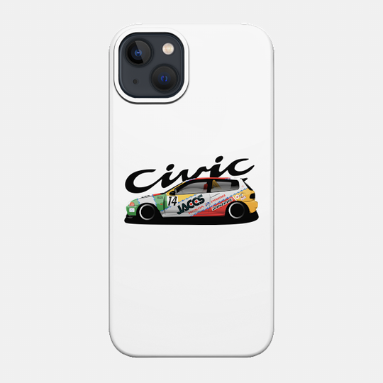 Honda Civic EG6 Jaccs 90s JTCC Race Car - Civic - Phone Case