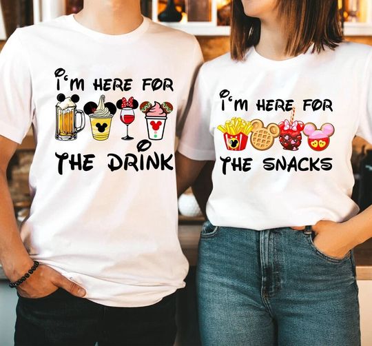 Disney I'm Here For The Snacks Shirt, I'm Here For The Drinks Shirt, Disney Epcot Shirt, Epcot Around The World