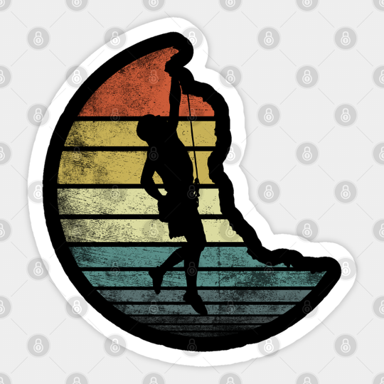 Climber Gifts Retro Vintage Bouldering - Rock Climbing - Sticker
