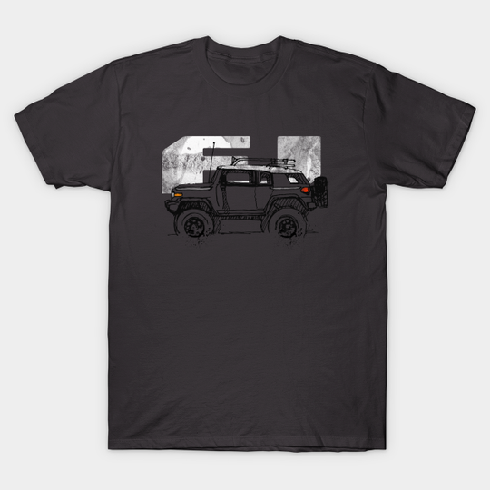 Toyota FJ Cruiser - Sketch artist Profile, best gift for FJ's Dad, Mom birthday gift, off road T-Shirt - Toyota Fj Cruiser - T-Shirt