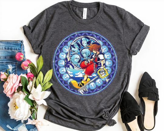 Disney Kingdom Hearts Sora Stained Glass T-Shirt