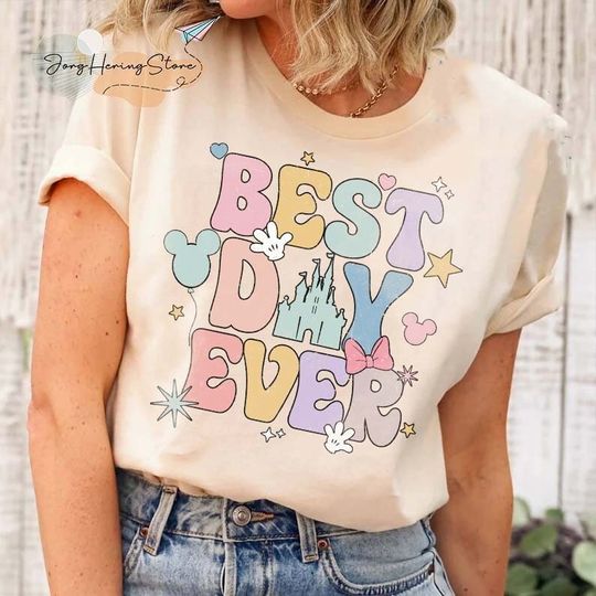 Disney Best Day Ever Shirt, Disneyworld Family Shirt, Colorful Vacay Shirt