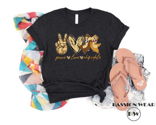 Peace Love Chip & Dale Shirt, Disney Chip And Dale, Chipmunks Shirt, Best Friends Gift