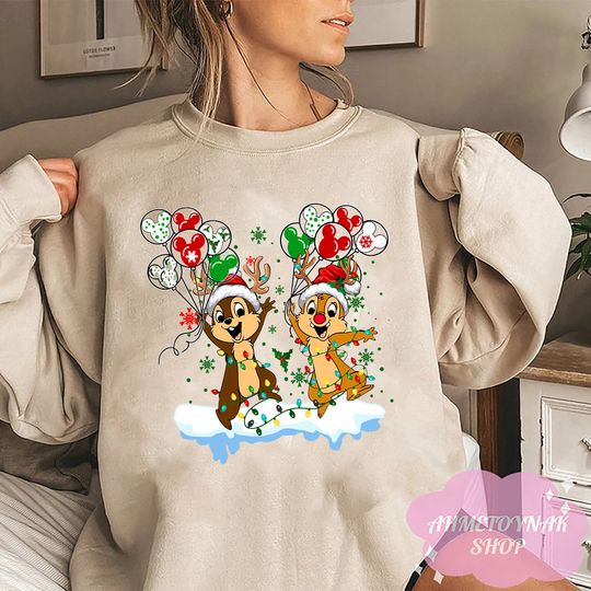 Disney Chip And Dale Christmas, Chip And Dale Sweatshirt