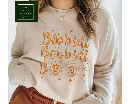 Bibbidi Bobbidi Boo Halloween sweatshirt, Disney Princess Halloween Sweatshirt