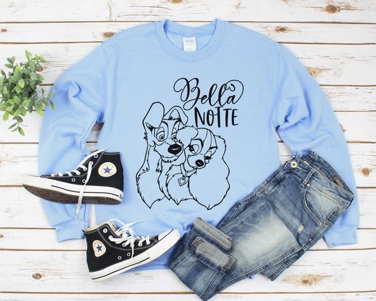 Disney Inspired - Lady And The Tramp - Bella Notte - Beautiful Night Sweatshirt - Dogs