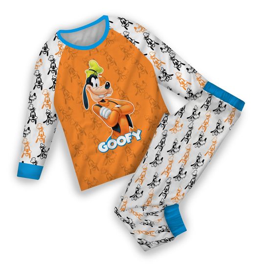 Orange Blue Goofy Dog Disney | Family Matching Pajamas Set