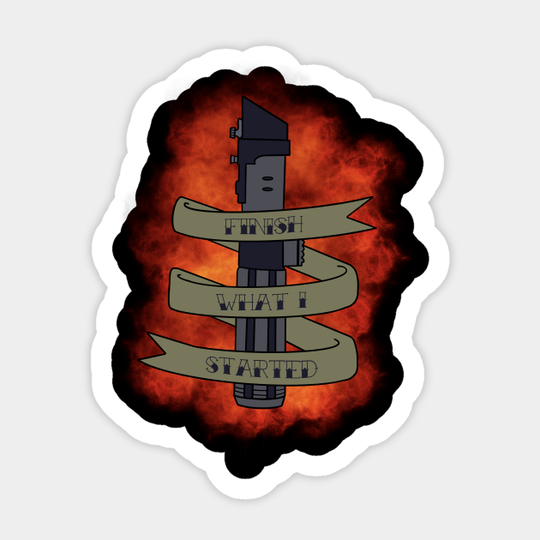 Discover Finish What I Started - Darth Vader - Sticker