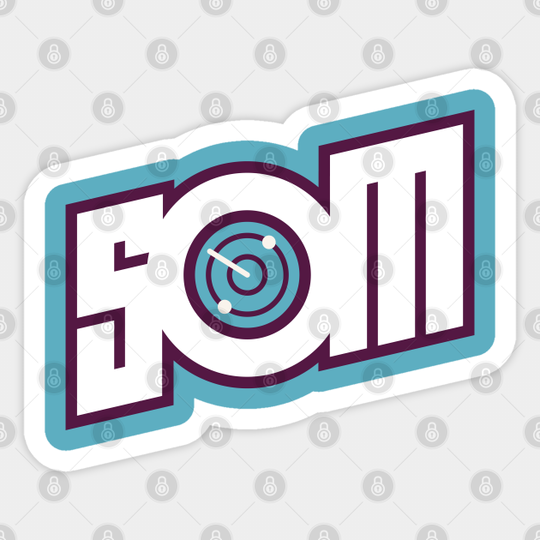 SOM 2.0 RADAR (WHITE/EGGPLANT) - Spawn On Me Podcast - Sticker