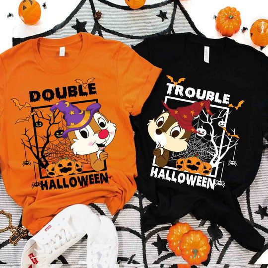 Chip n Dale Halloween shirt, Double Trouble shirt, Disney Halloween Balloon shirt, Disneyland Halloween Shirt