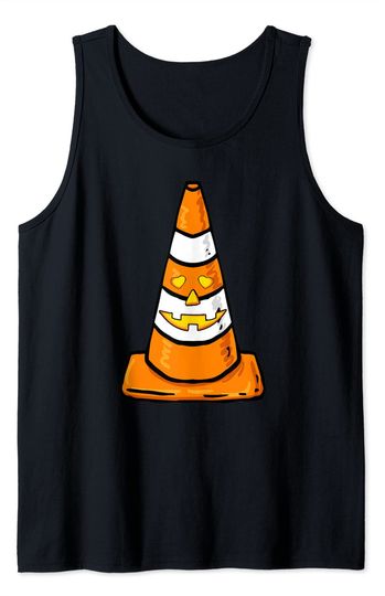Traffic Cone Costume Tank Top Pumpkin Traffic Cone Halloween