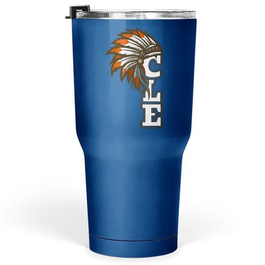 Cle Cleveland Ohio Native American Indian Tribe Tumbler 30 Oz