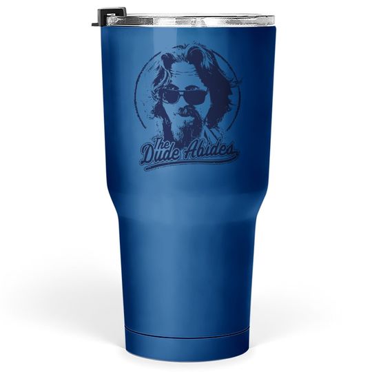 The Big Lebowski The Dude Abides Classic Circle Logo Tumbler 30 Oz