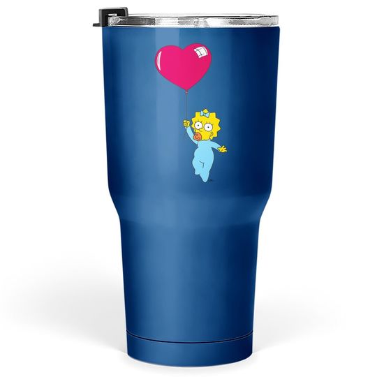 The Simpsons Maggie Heart Balloon Valentine's Day Tumbler 30 Oz