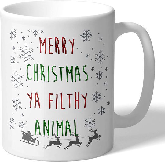 Home Alone Inspired Merry Christmas Ya Filthy Animal Christmas Mug