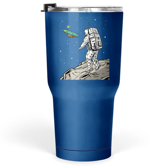 Flat Earth Moon Landing Conspiracy Theory Anti Scientism Tumbler 30 Oz