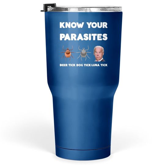 Know Your Parasites  anti Joe Biden Sucks Political Tumbler 30 Oz