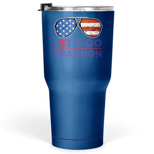 Let's Go Brandon Conservative Anti Liberal Us Flag Tumbler 30 Oz