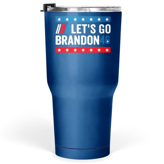 Let's Go Brandon Tee Conservative Anti Liberal Us Flag Tumbler 30 Oz