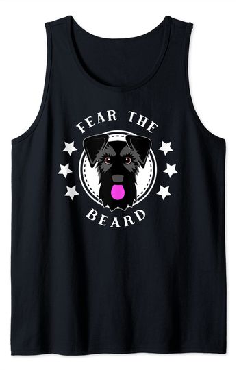 Fear The Beard Tank Top Black Schnauzer