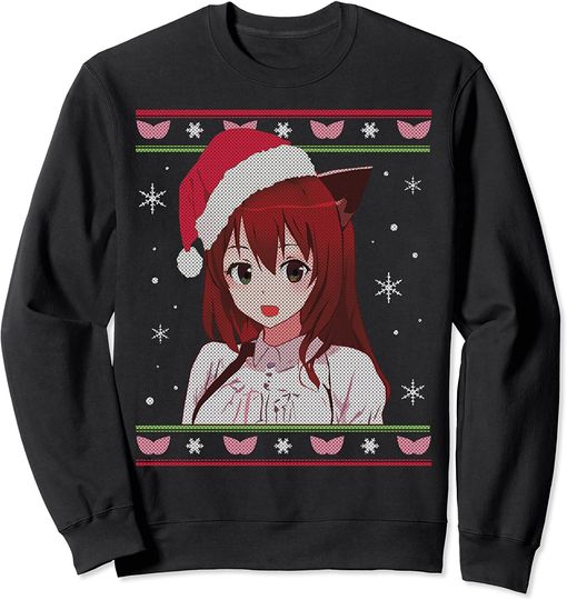 Waifu Material Sweatshirt Neko Girl Is Looking For Otaku Senpai