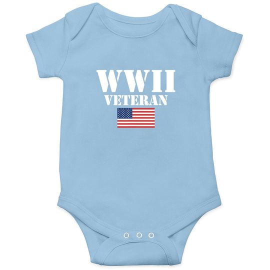American Patriot Wwii Veteran Military World War 2 Veteran Baby Bodysuit