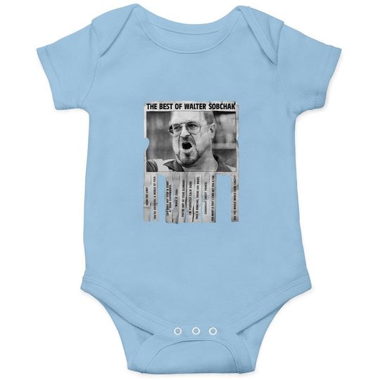 The Big Lebowski Walter Best Of Quotes Flyer Baby Bodysuit