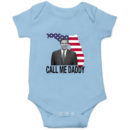 Daddy Desantis Florida America Flag 4th Of July Baby Bodysuit