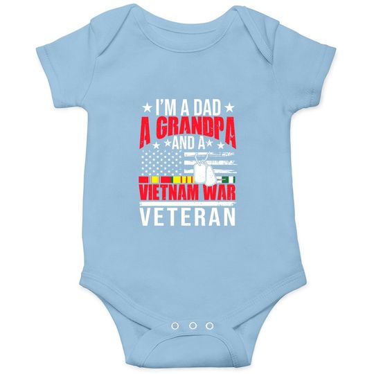 Veteran Day I'm A Dad A Grandpa A Vietnam War Baby Bodysuit