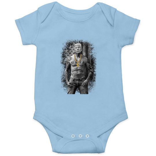 Patriotic Gangster Anti Liberal Pro Trump Republican Gifts Baby Bodysuit