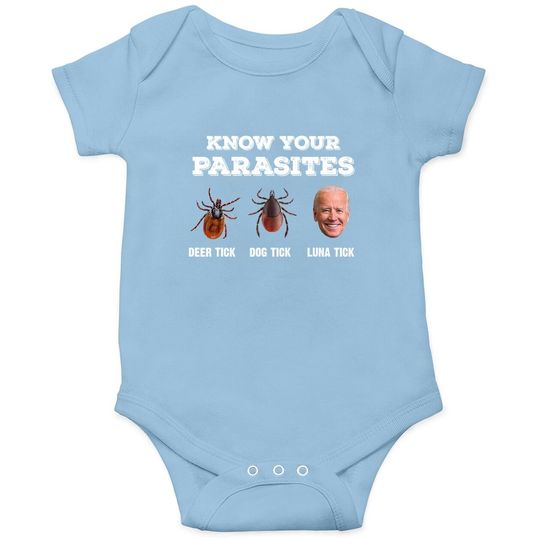Know Your Parasites Anti Joe Biden Deer Tick, Dog Tick Baby Bodysuit