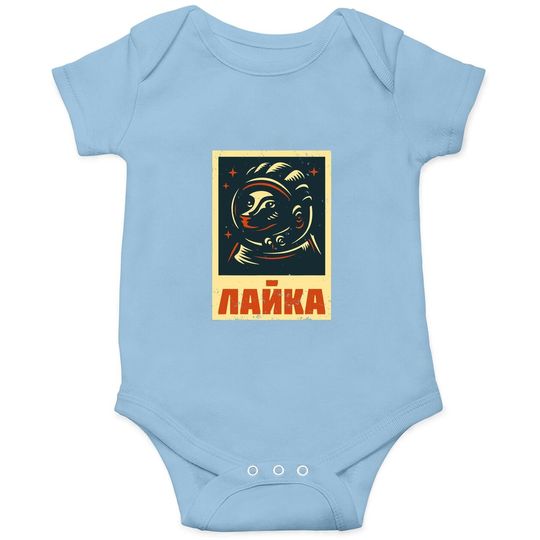 Laika Dog Sputnik Space Travel Baby Bodysuit
